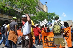 Beginn des Demonstrationszugs in der Lautenschlagerstraße Beginn des Demonstrationszugs in der Lautenschlagerstraße
